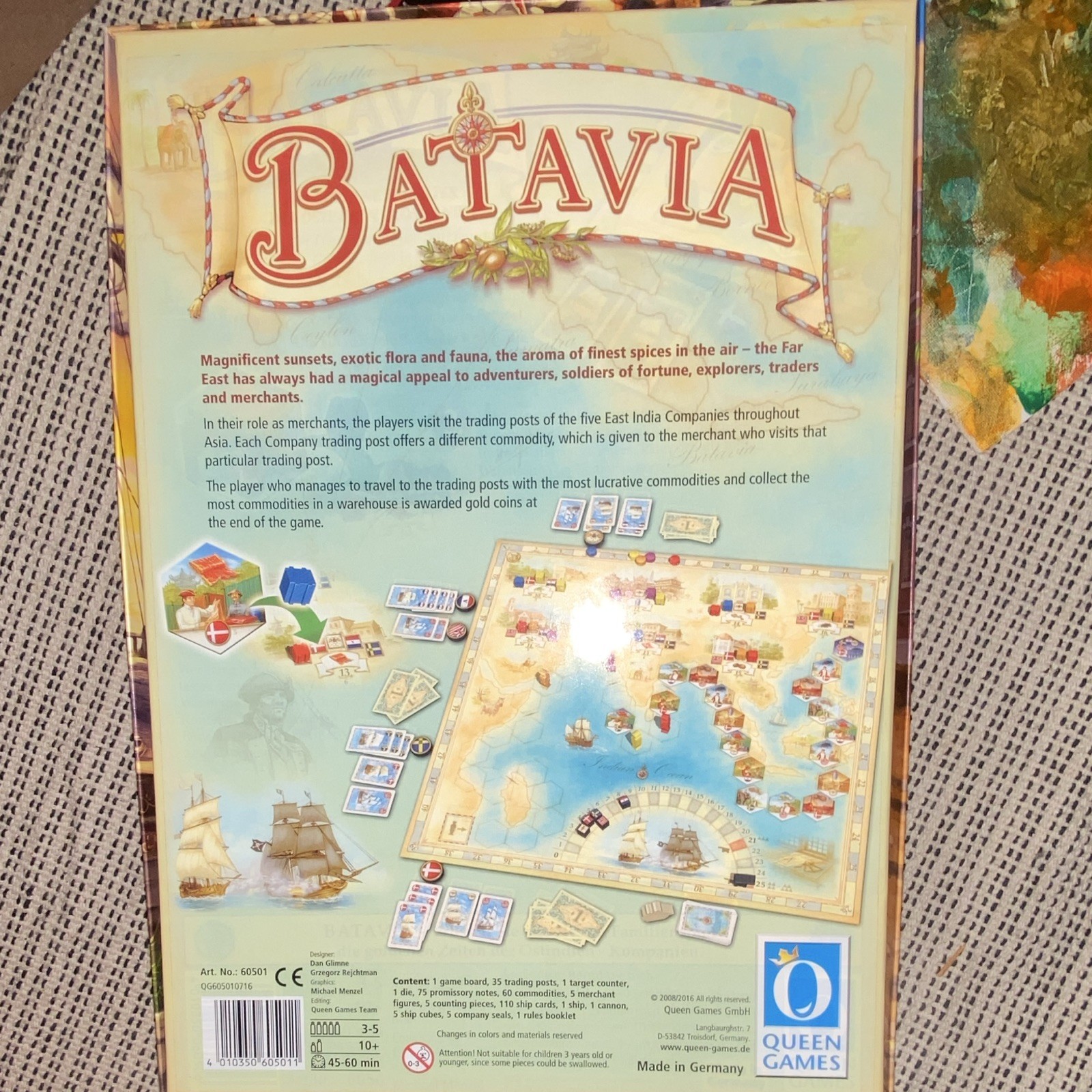 Queen Games Batavia Strategy Board Game Complete 3+ Players 10+ 2005 60501