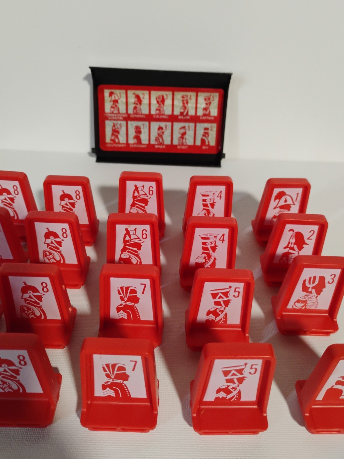 Vintage Milton Bradley Electronic Stratego 20 Game Pieces And 1 Cover