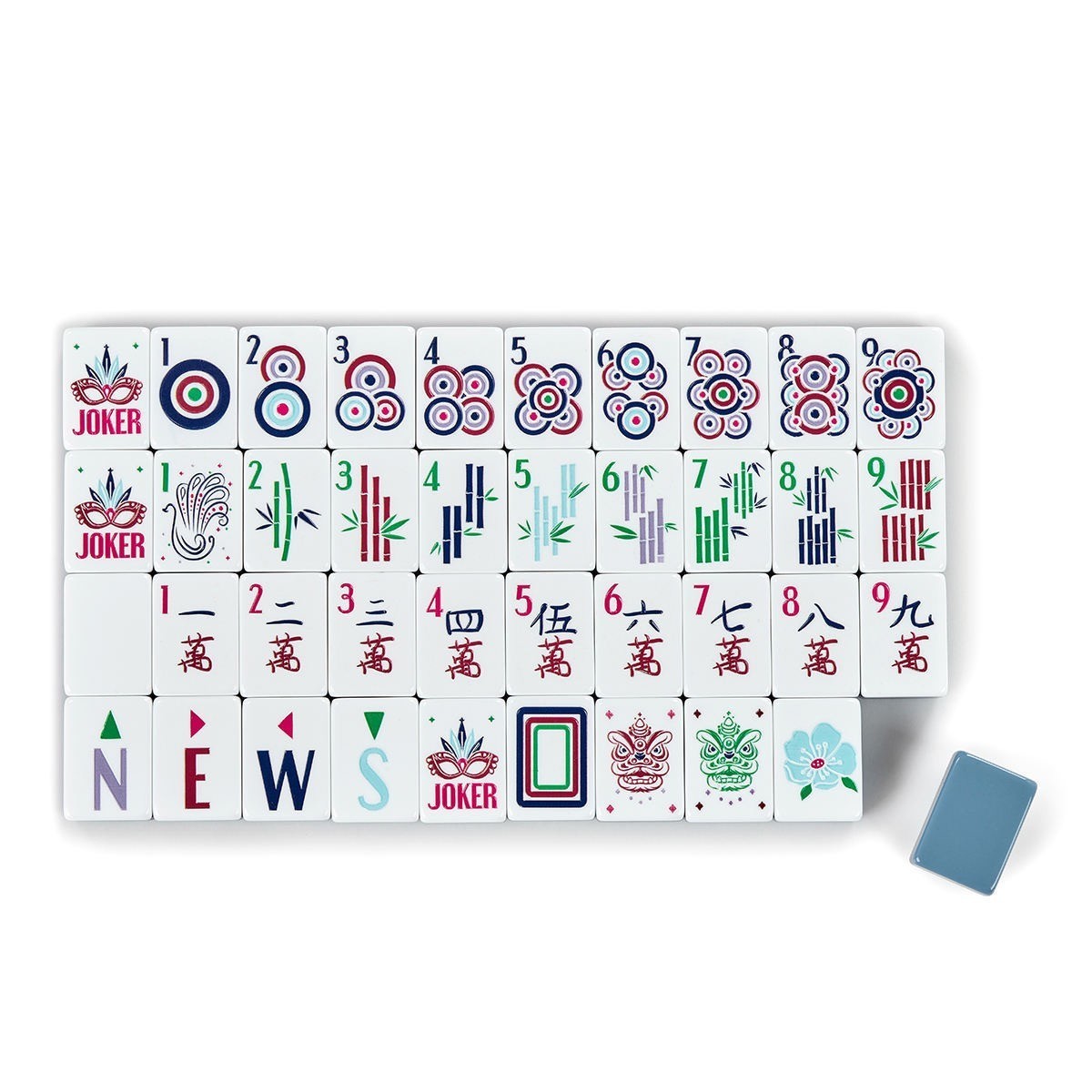 160 American Mahjong Tiles 4-Layer Acrylic Gray Theme Engraved Set fast ship