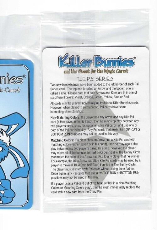 Killer Bunnies Promo Card #8 METEOR ROCKS Unplayed 2005