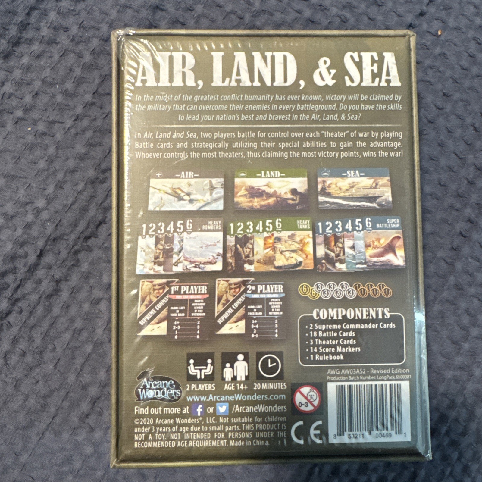 Air Land & Sea Game Sealed 2019 Arcane Wonders Jon Perry