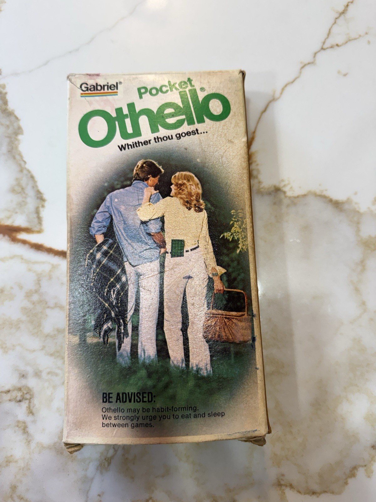 Vintage 1977 Gabriel Pocket Othello Travel Game 100% Complete + 2 Spare Pieces