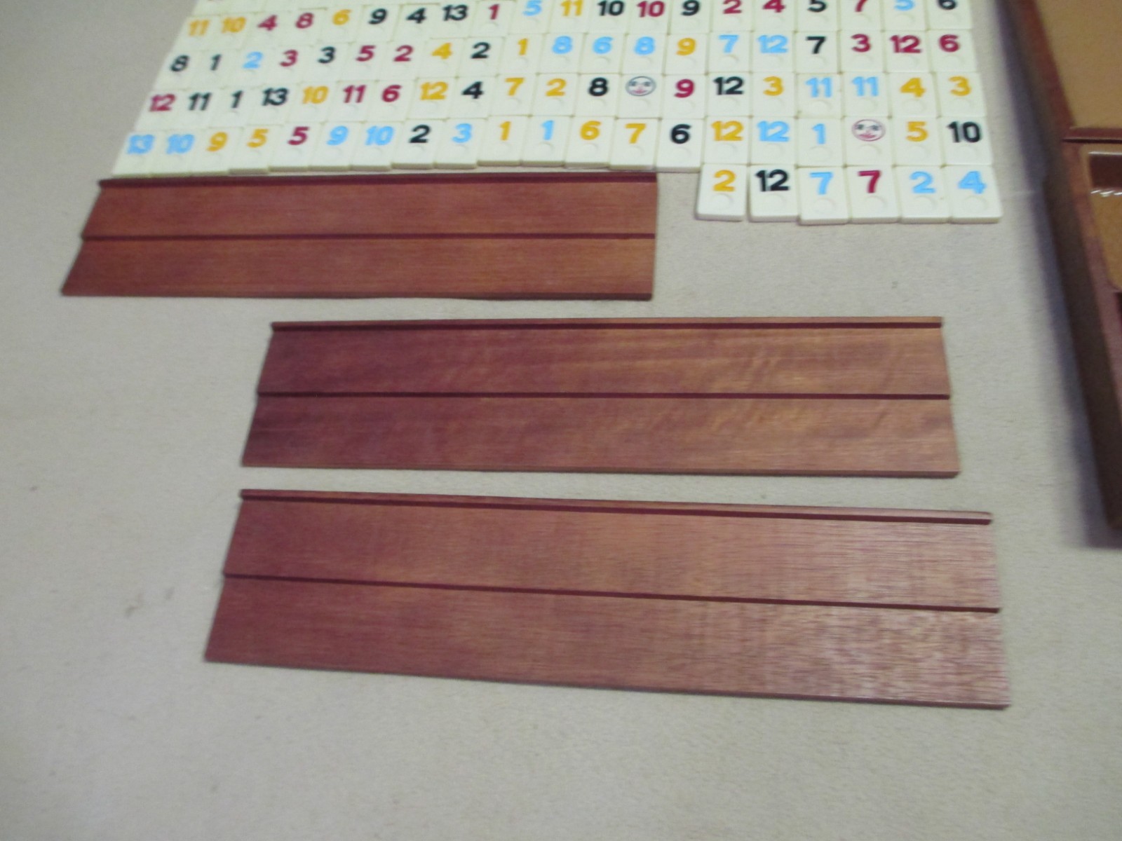 Vintage Mahjong Rummy tile set, 106 in case, 3 trays