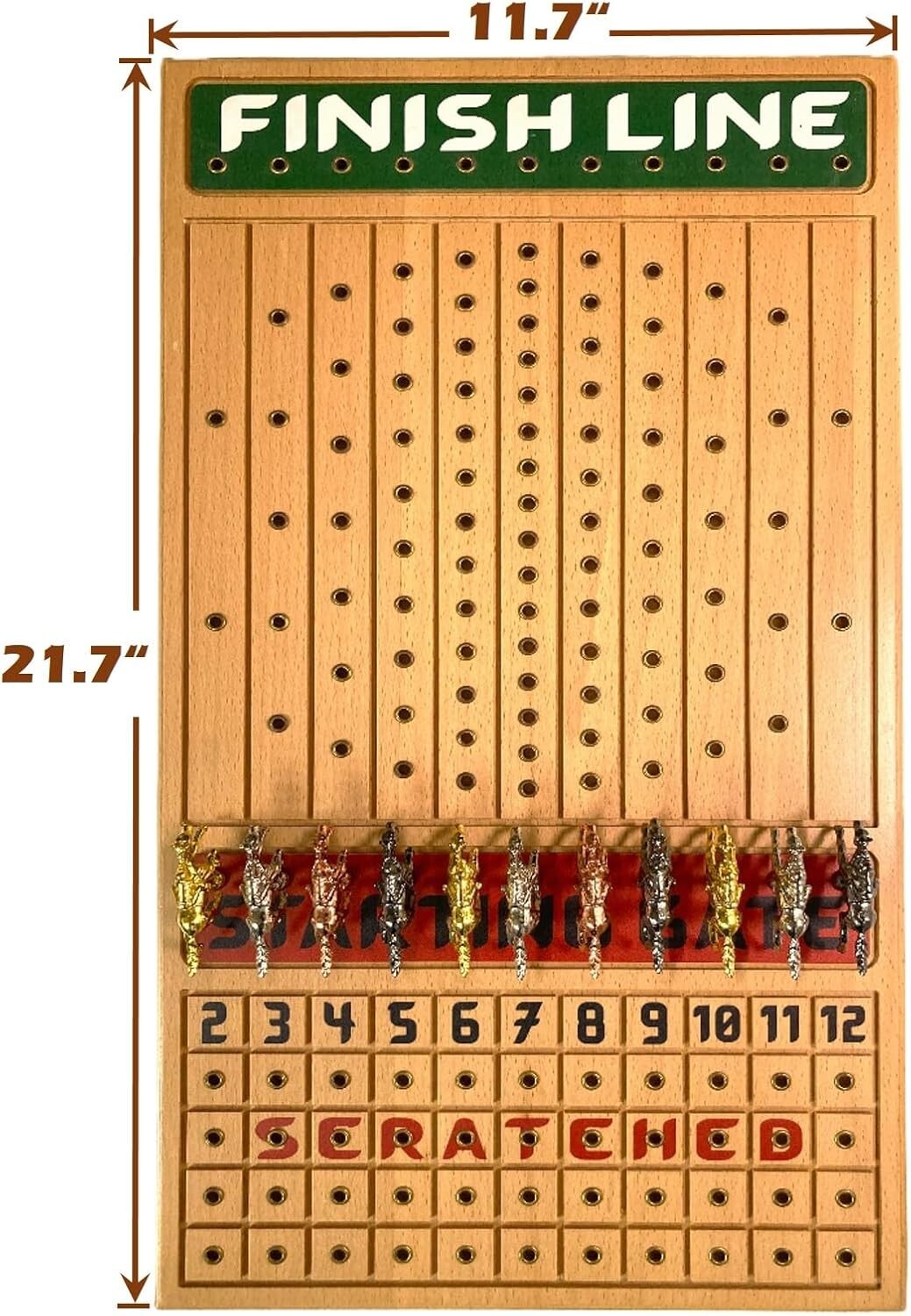 Horse Racing Game for Adults, Horse Race Board Game with 11 Luxurious Metal H…