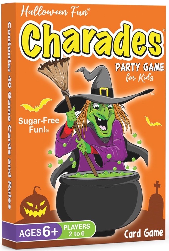 Halloween Fun Charades Card Game for Kids Family Party Game Ages 6+