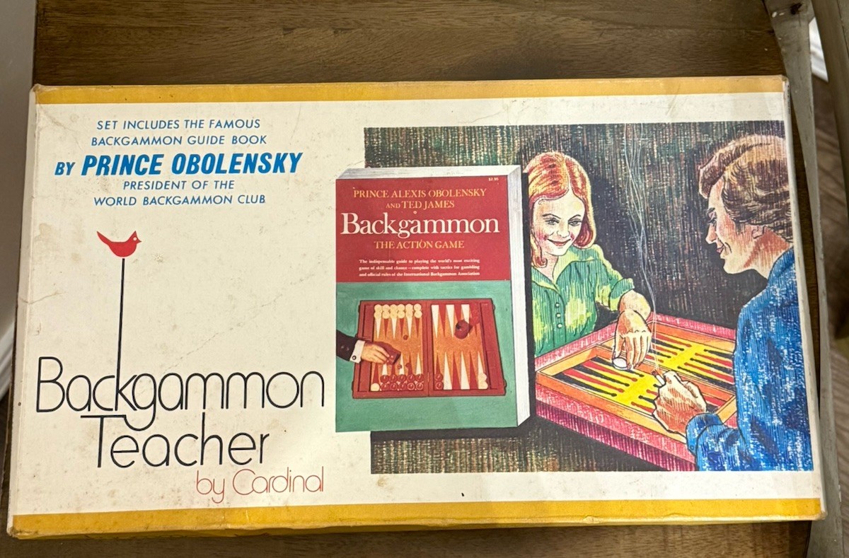 Backgammon Teacher By Cardinal Game Vintage NO. 131 1970’s Obolensky Guide Book