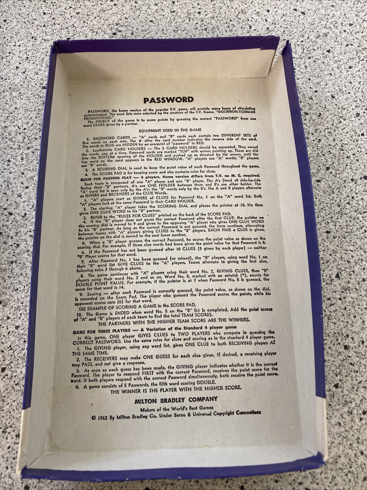 Password Game 21st Edition Vintage 1978 Complete
