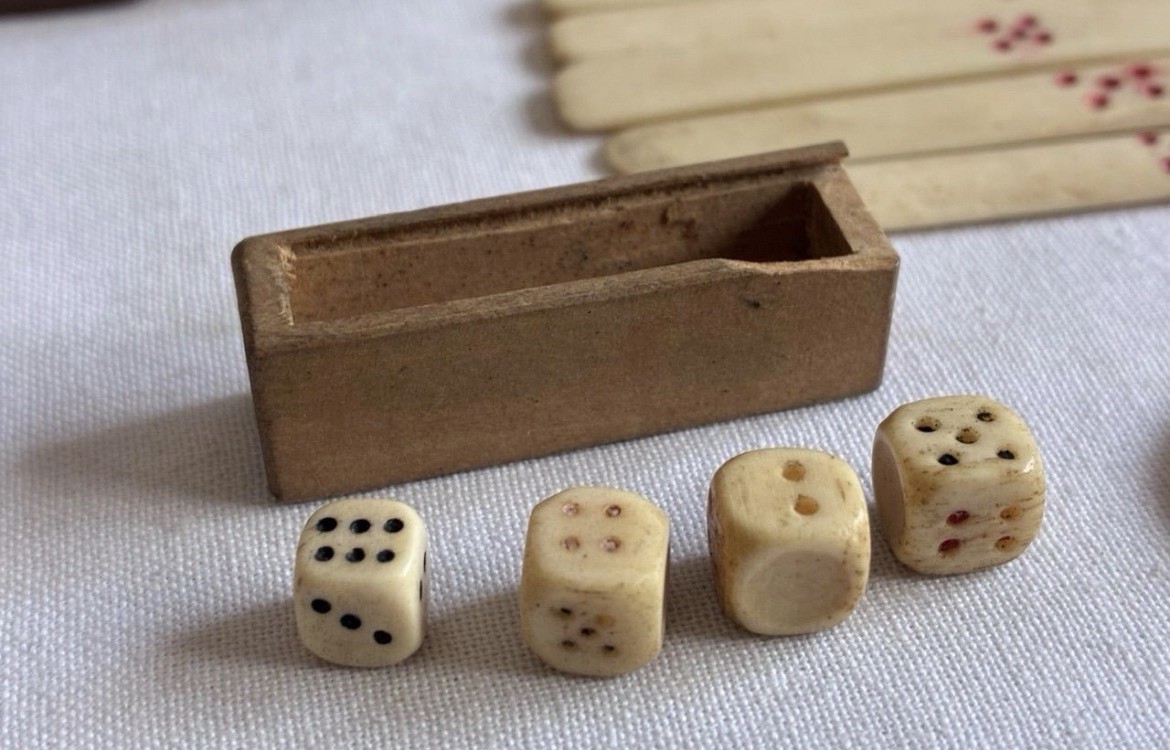 Mahjong Tile retro in wooden case antique rare limited Japan