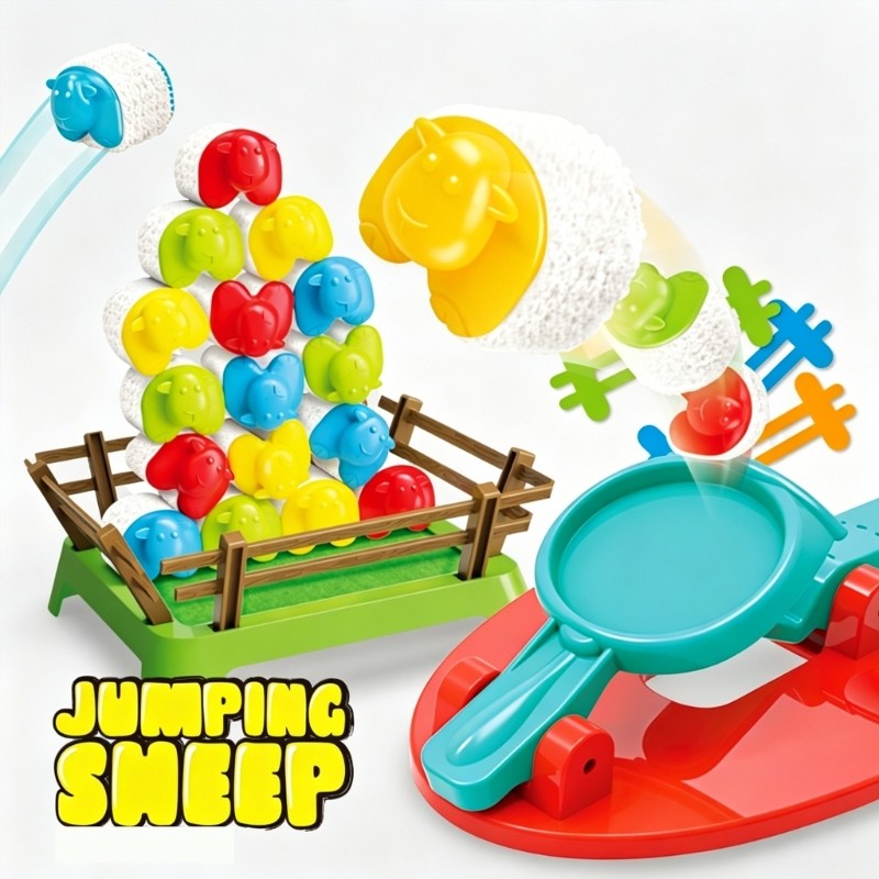 Children Fun Sheep Catapulting Elastic Plaything For Hand Eye Coordination