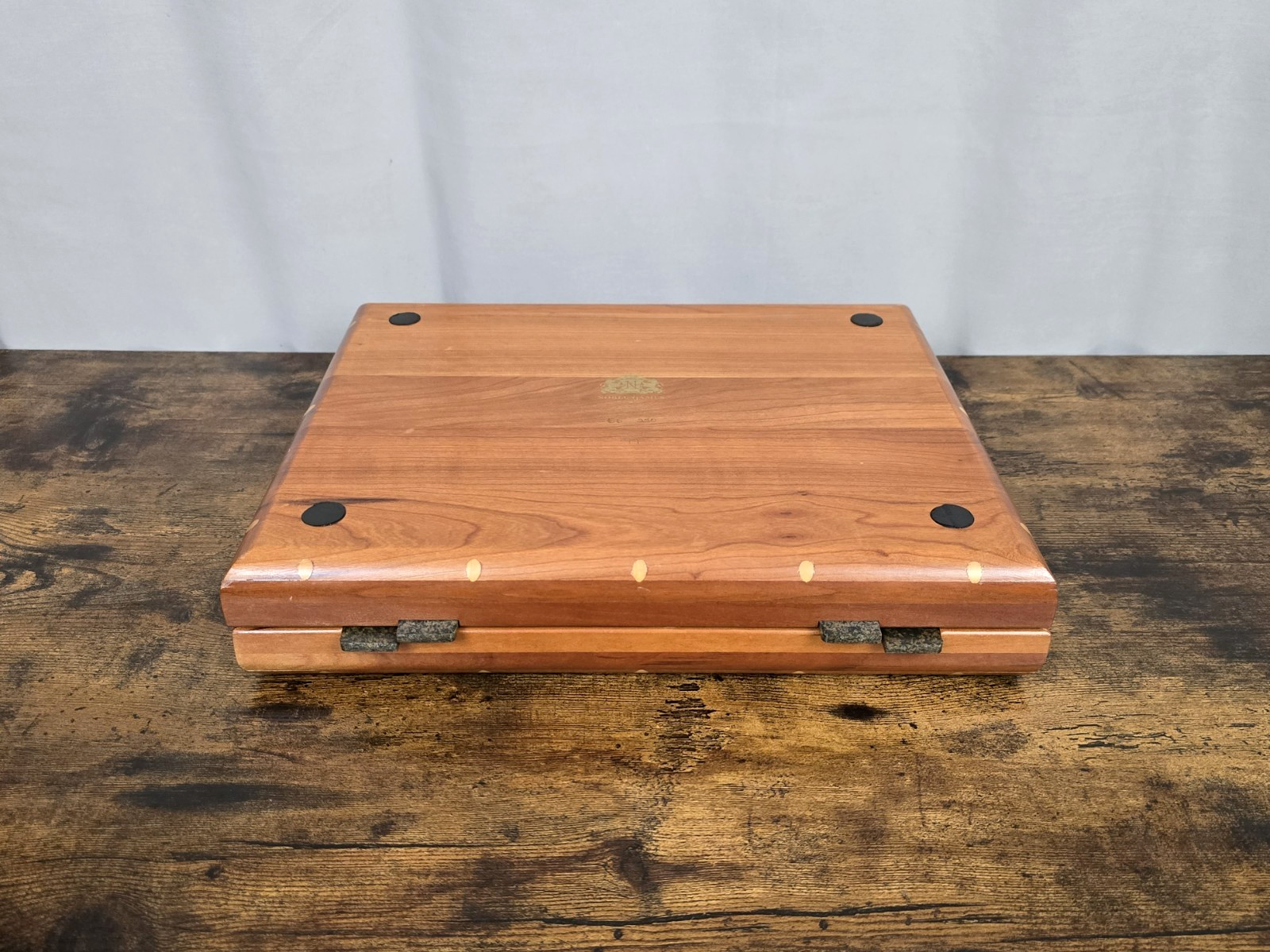 1999 NOBLE GAMES Limited Edition DAVID RIPLEY 66/250 Leather & Wood Backgammon!