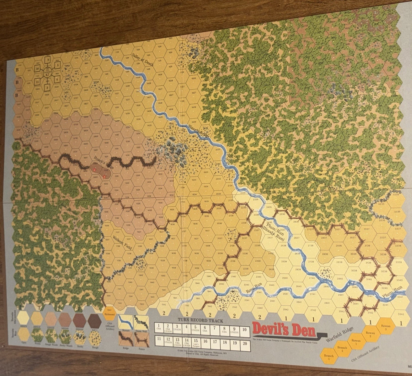 Devils Den American Civil War Game by The Avalon Hill Game Company 1985 Complete