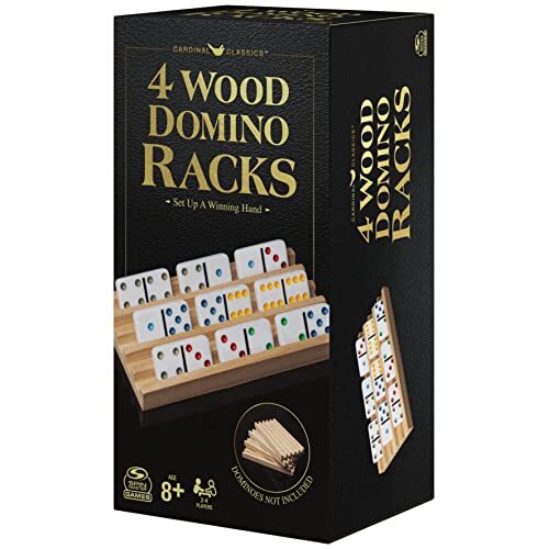 Wooden Domino Trays Set of 4 Wood Domino Racks Domino Holders for Domino Tiles