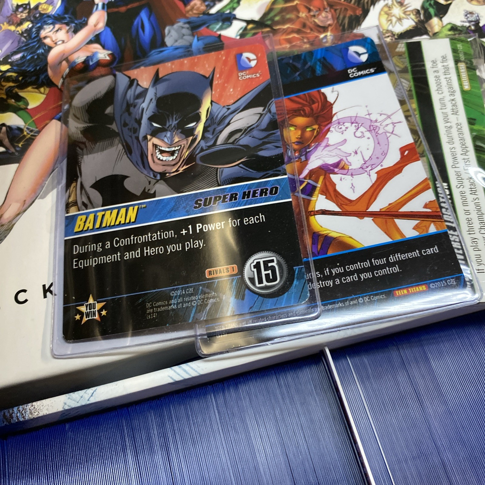 dc deck building game Card Lot With Box Loaded