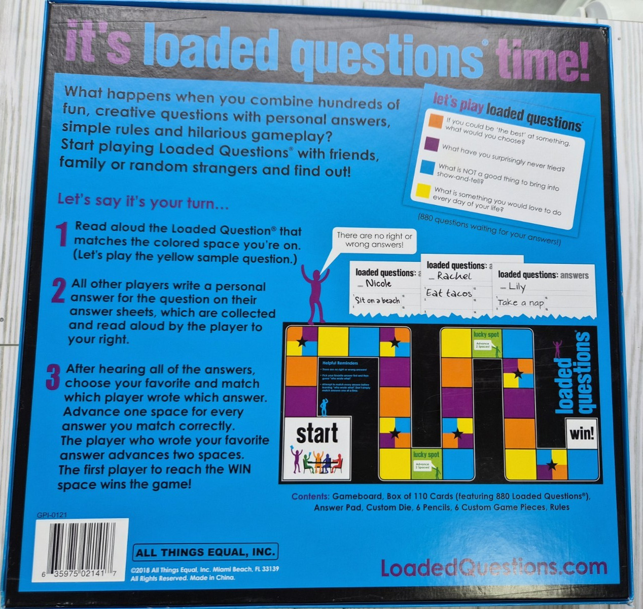Loaded Questions The Classic Game of Who Said What! Board Game 2011 4-6 Players
