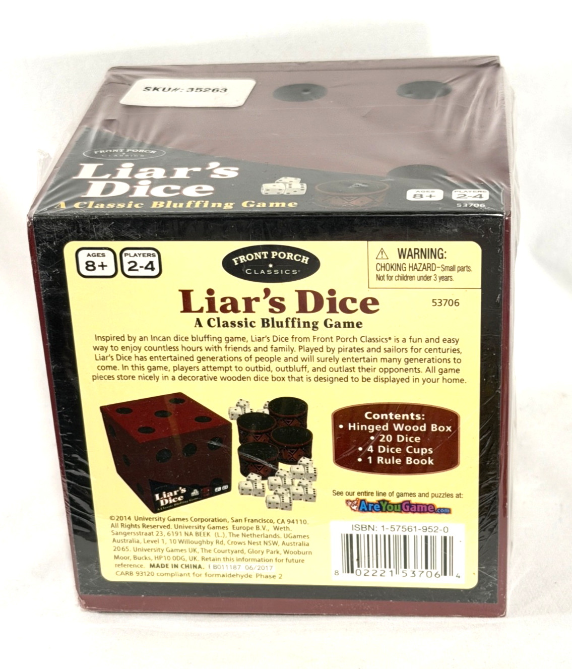 Liar’s Dice Front Porch Classics Classic Bluffing Game New In Package