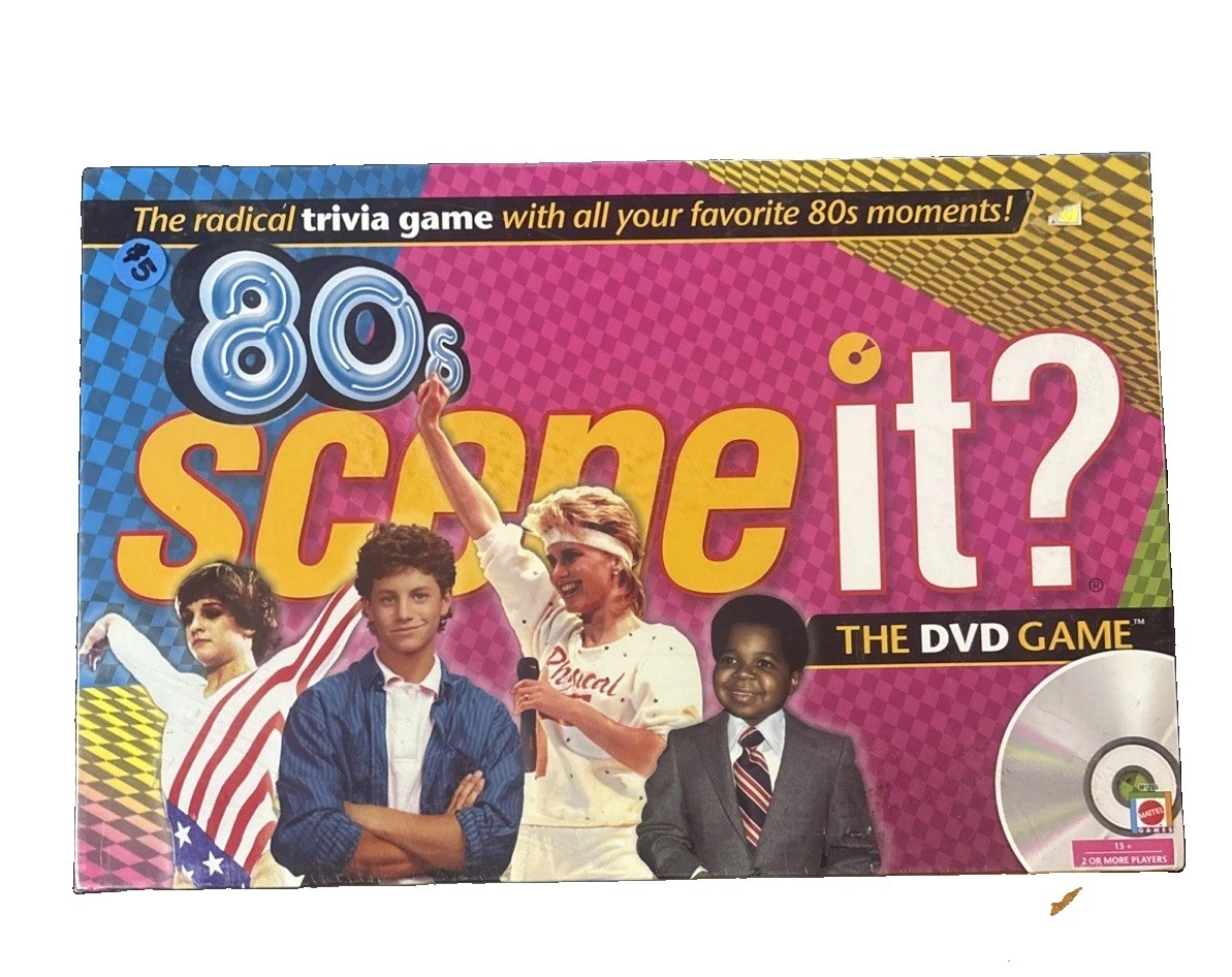 80s Scene It DVD Trivia Board Game 2009 Mattel Ages 13+