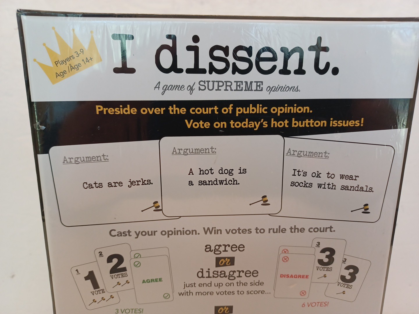 I Dissent Board Game A Game of Supreme Opinions Ruth Bader Ginsberg FREE SHIP
