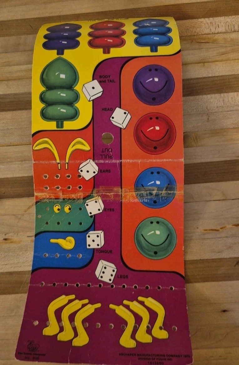 Vintage 1976 Schaper Cootie Game Toy 100% COMPLETE Set with Original Box