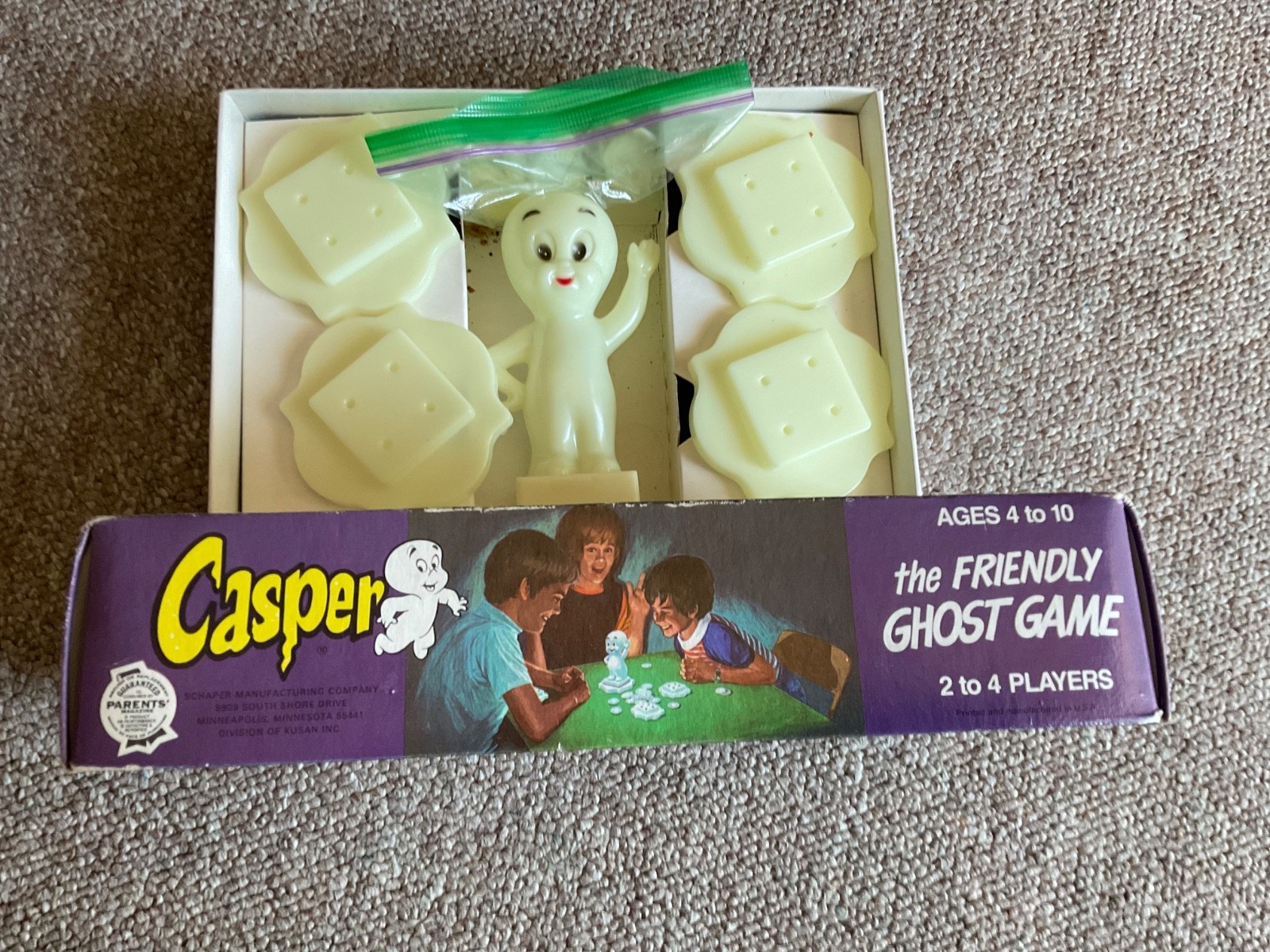 VINTAGE 1974 CASPER THE FRIENDLY GHOST GAME COOTIE COMPANY 100% Rare! Tested