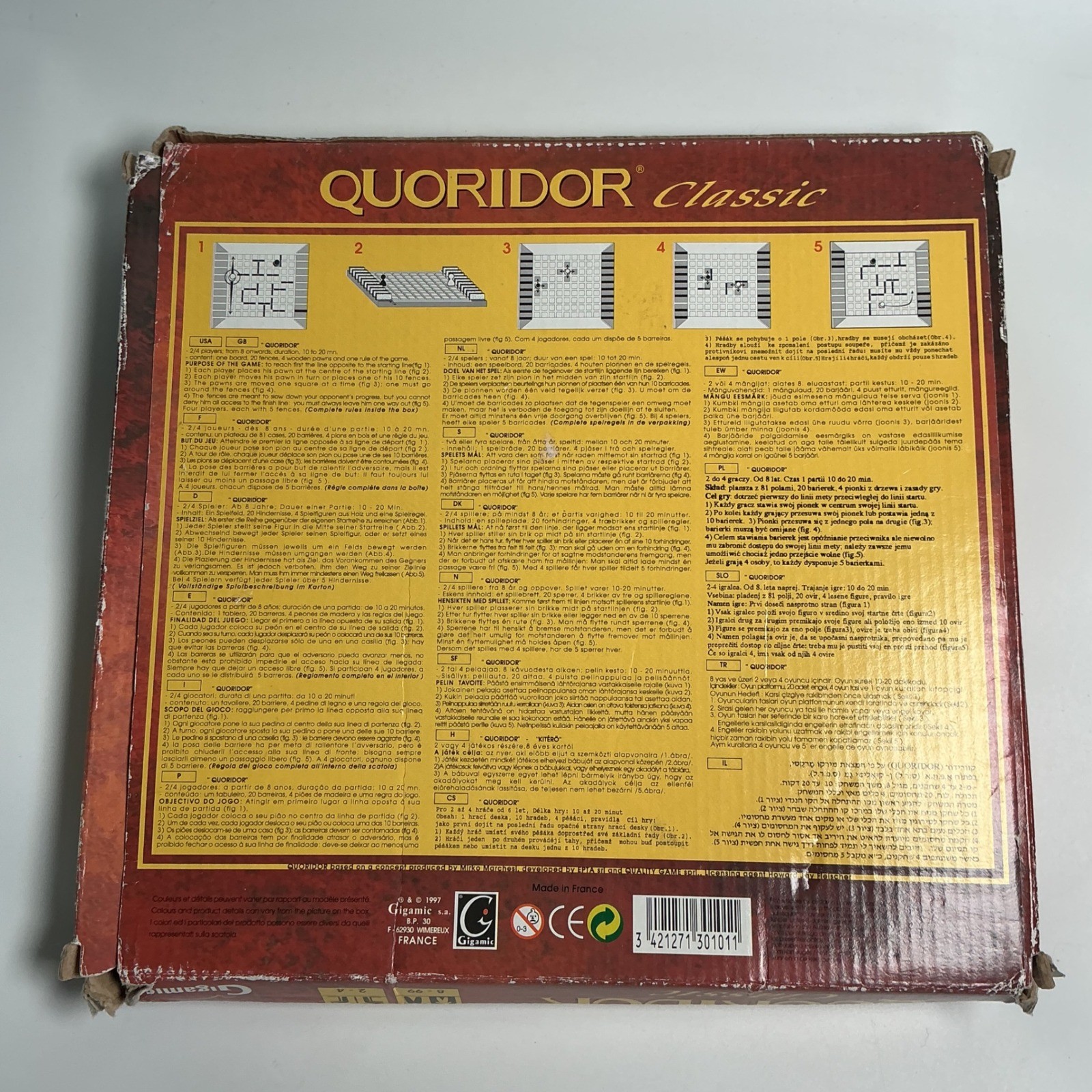 Gigamic Quoridor Classic Wooden Abstract Strategy Board Game 1997 Mensa Select