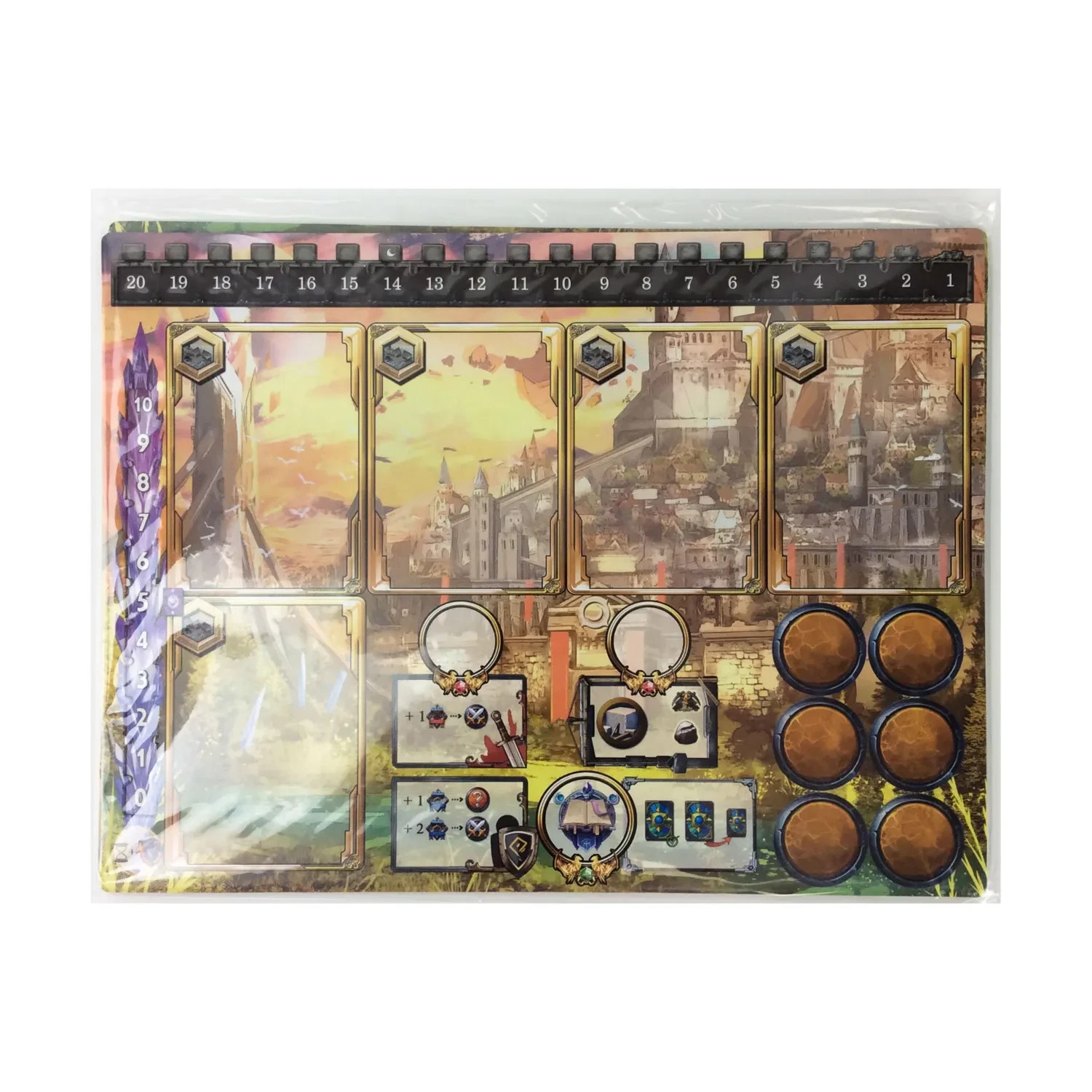 Kinghill Board Game + Wooden Tokens + 2 Double-Layer Player Boards – 7.7/10 BGG