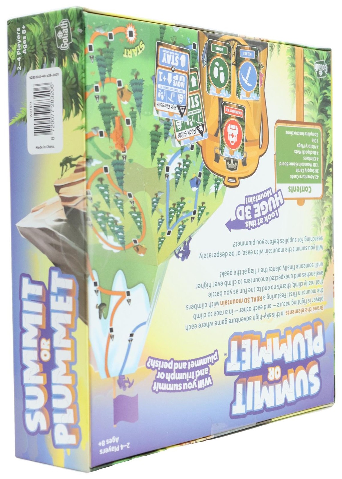 Goliath Summit or Plummet Game | Includes A Giant 13-Inch Tall 3D Mountain | 2-4