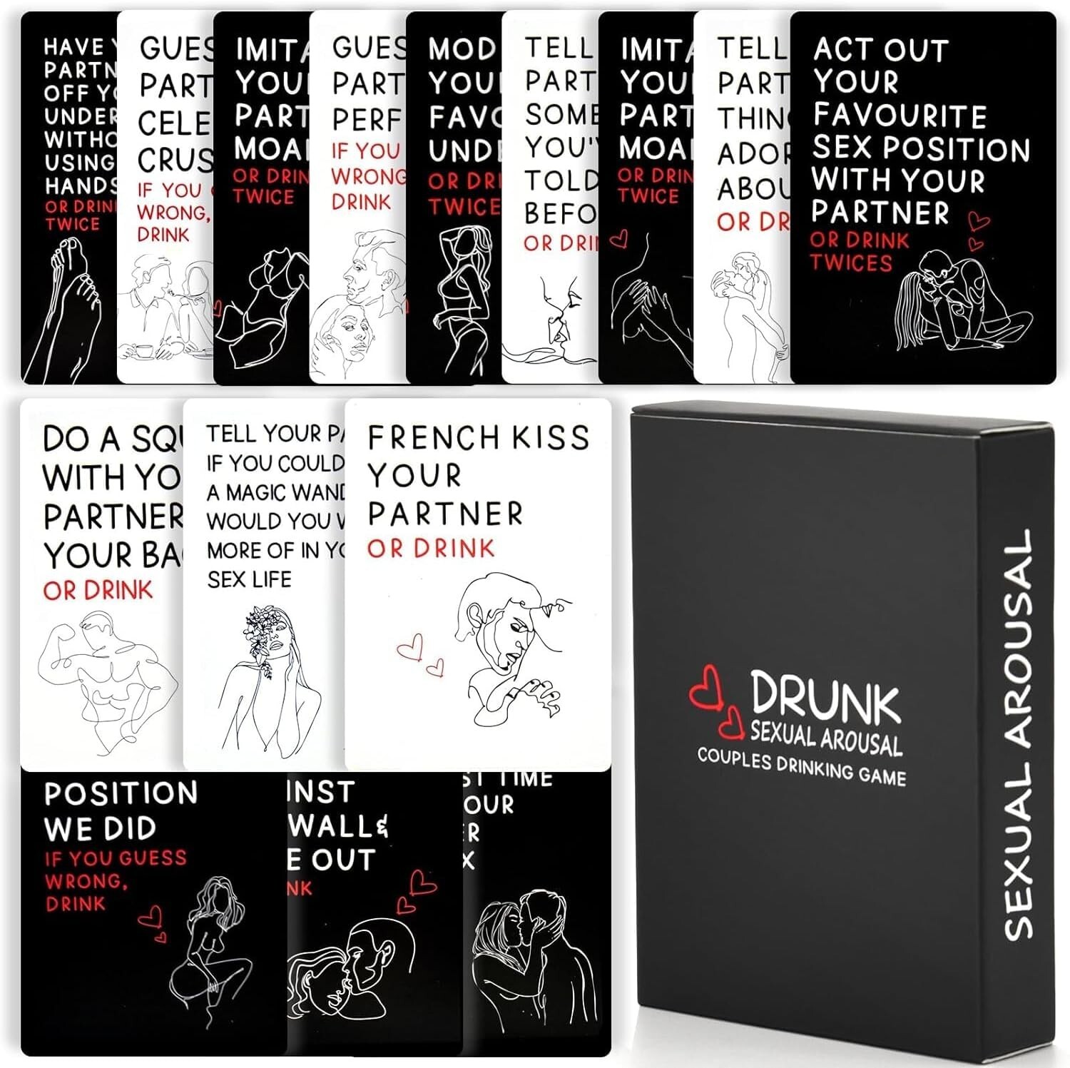Excited and Exhausted Card Game Couple Erotic Drinking Games