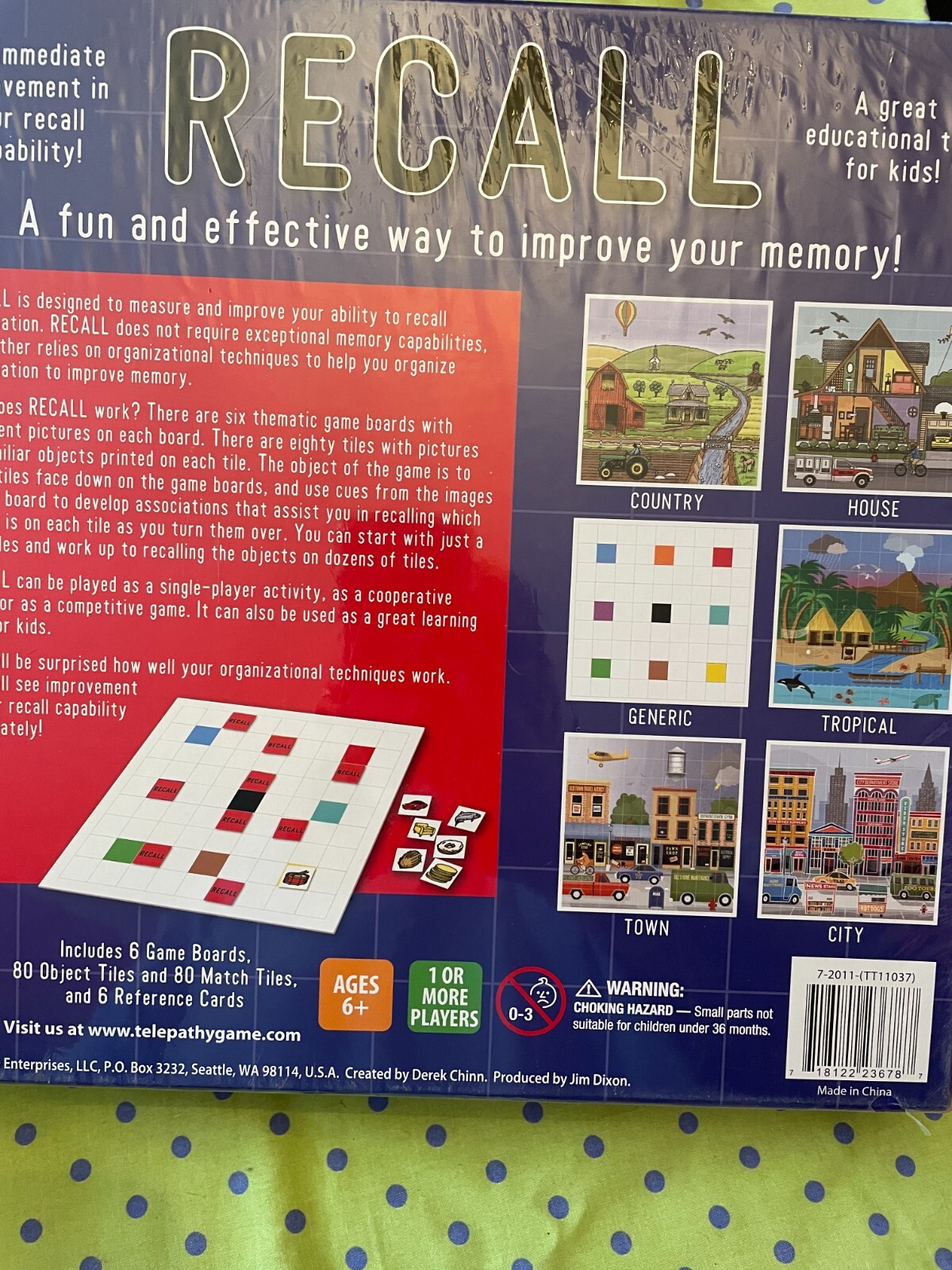 Recall Memory Game – The Fun and Effective Memory Improvement Tile Game NEW!
