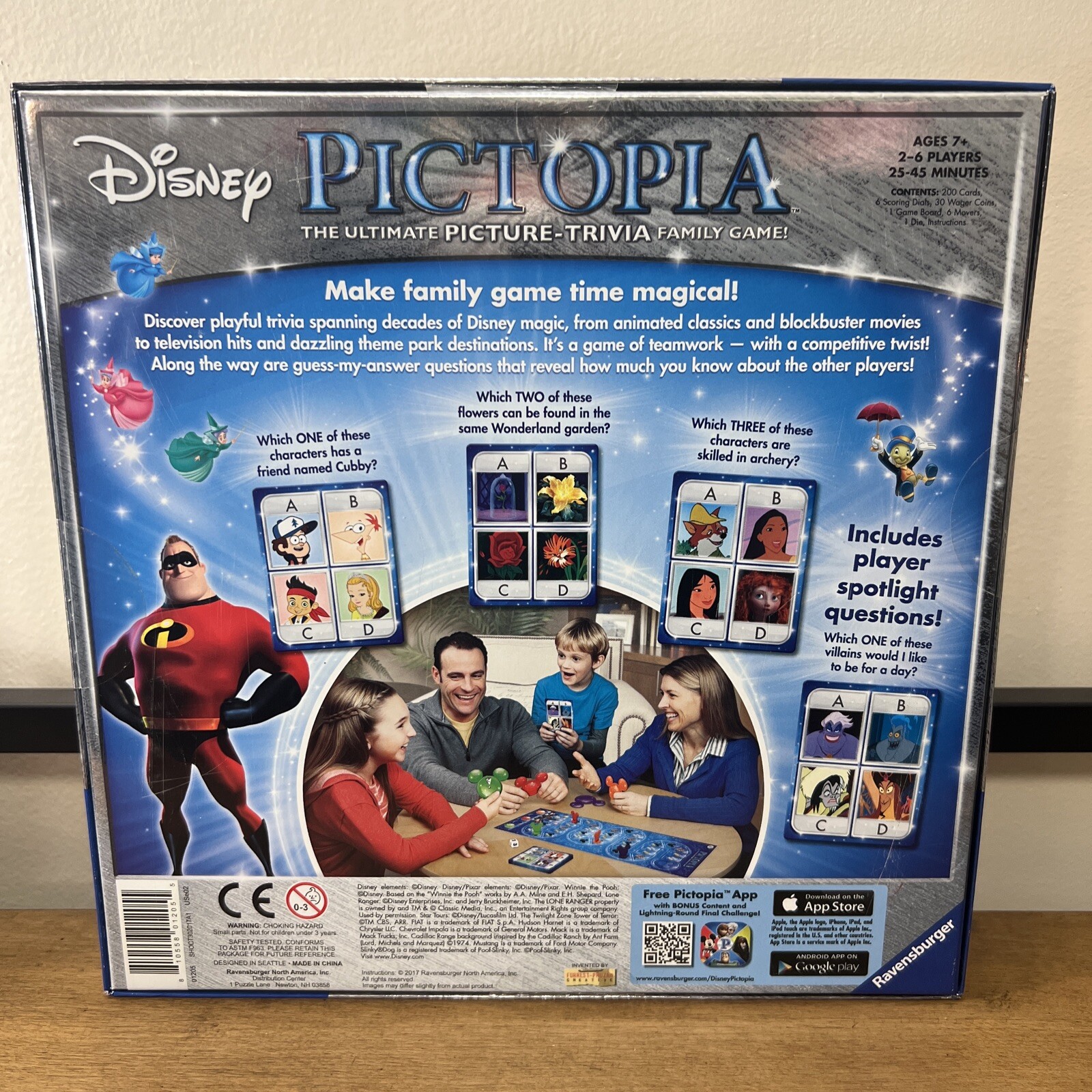 Pictopia Ultimate Picture Trivia Family Game Disney Edition 7+ 2-6 Players