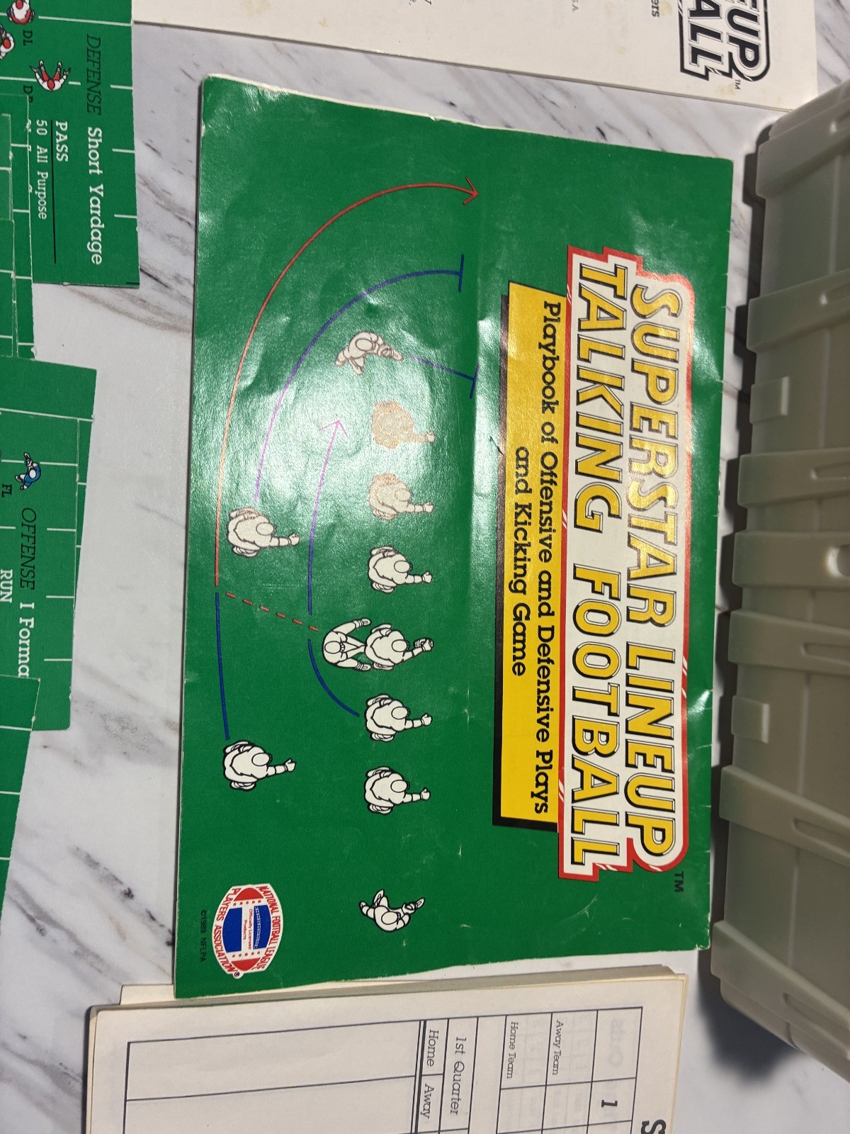 Vintage 1989 Parker Brother Superstar Talking Football WORKING Complete in Box