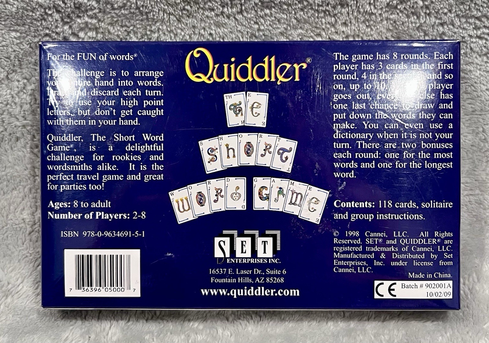 Set Enterprises: Quiddler for the Fun of Words (1998): New
