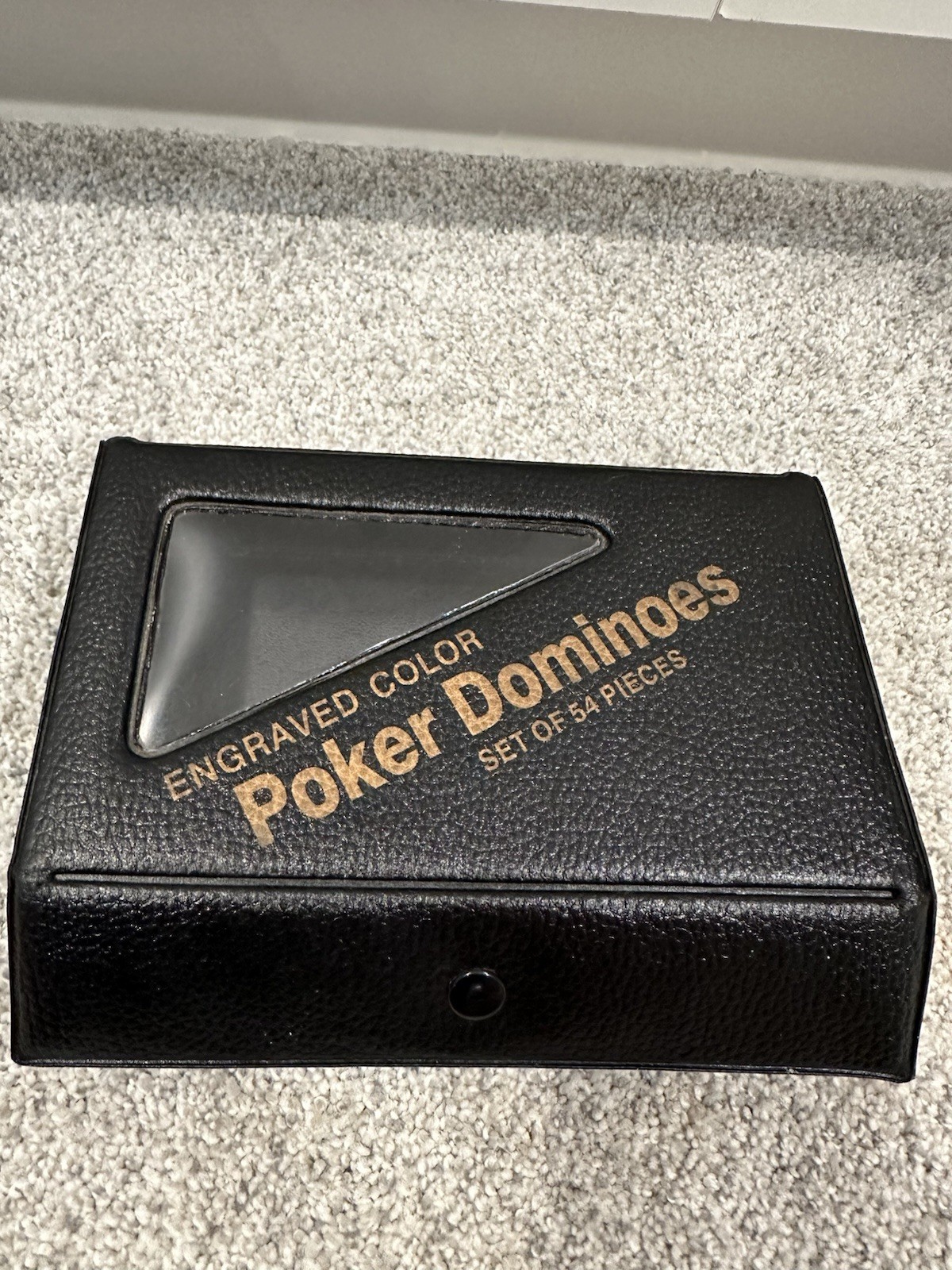 Complete Set of 54 Card / Poker Engraved Color Dominoes with Storage Case
