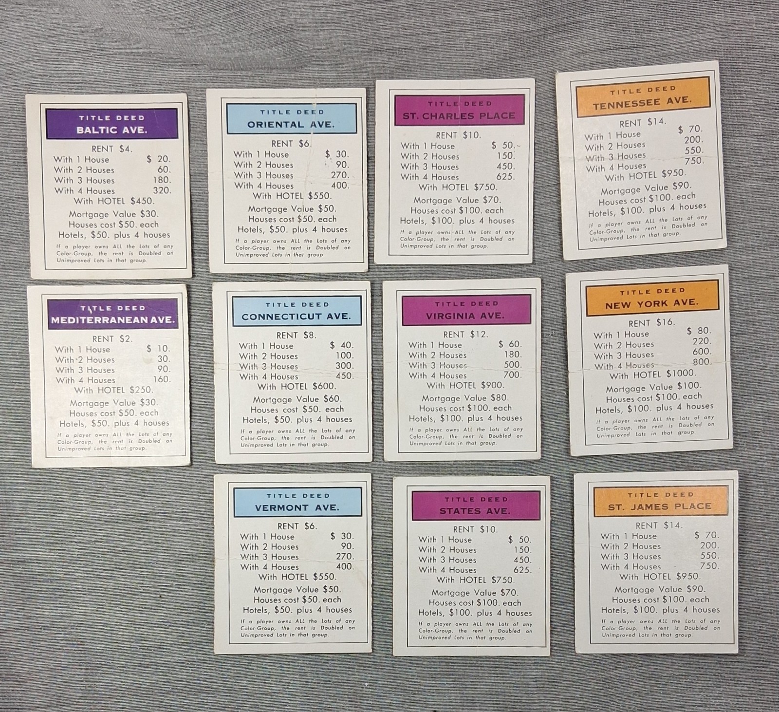 VINTAGE 1961 MONOPOLY GAME PARKER BROTHERS USA REAL ESTATE TRADING COMPLETE