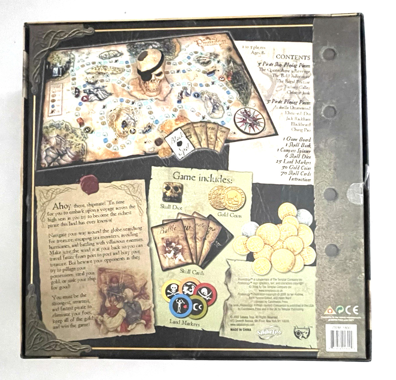 PIRATEOLOGY Board Game 2007 Based On Book Series SABABA Toys NEW OPEN BOX