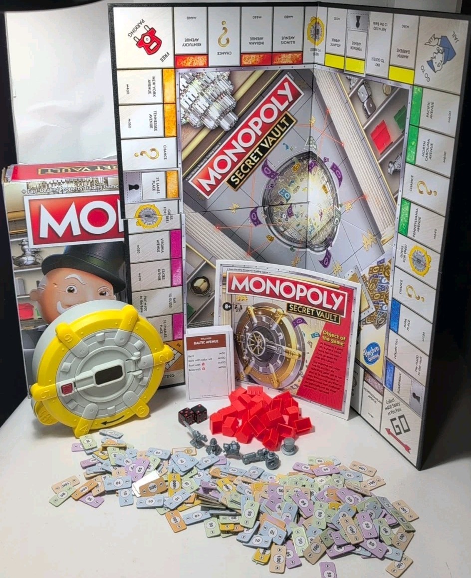 MONOPOLY Secret Vault Board Game Complete