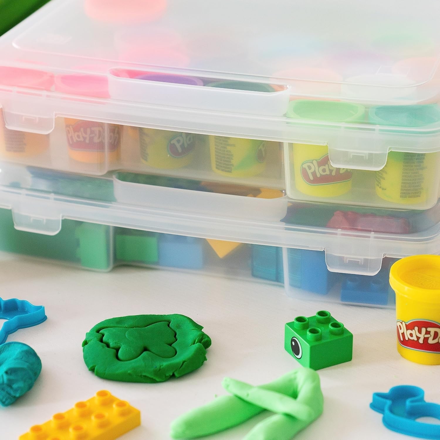 Board Game Storage Containers, 6-Pack || Organizers with Built-In Handle & Sn…