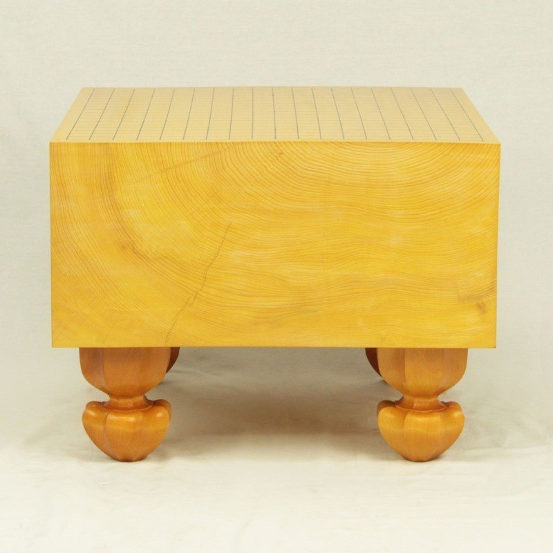 Mint Japanese Goban IGO “HON-KAYA 本榧” Wooden Board 4 legs Thick 7.6 in With Box