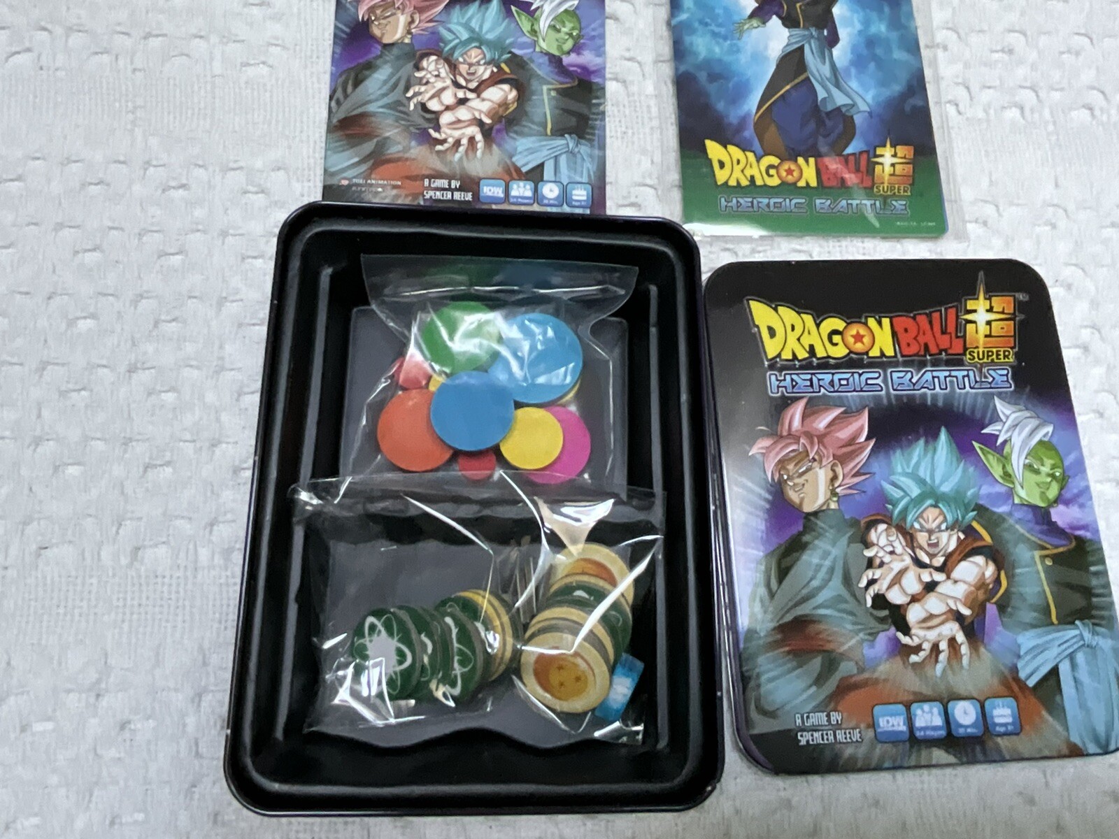 Dragon Ball Z Super Heroic Battle Game DBZ Anime in Metal Tin New In Box