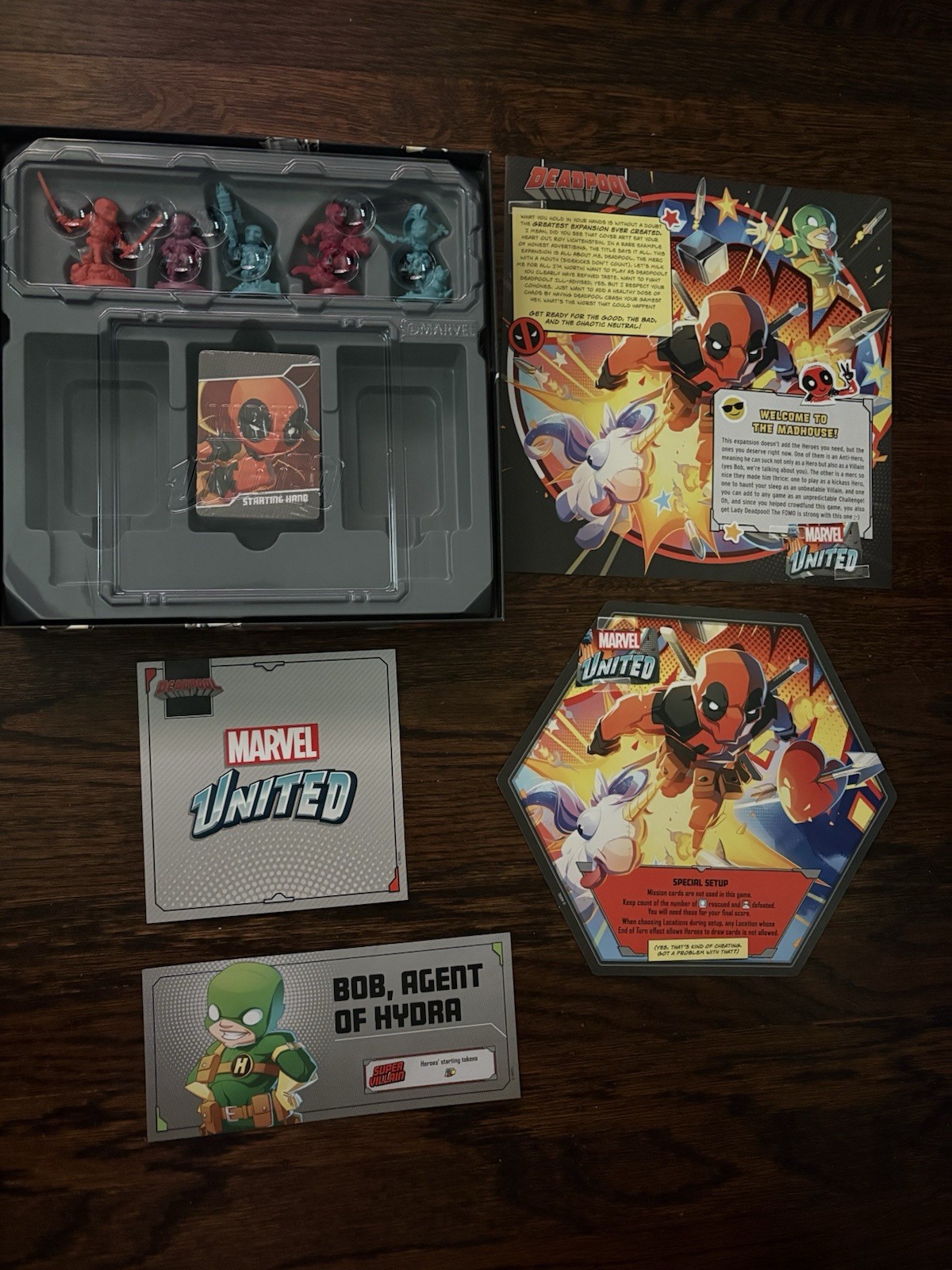 Marvel United X-Men Deadpool Expansion Kickstarter New Open Box