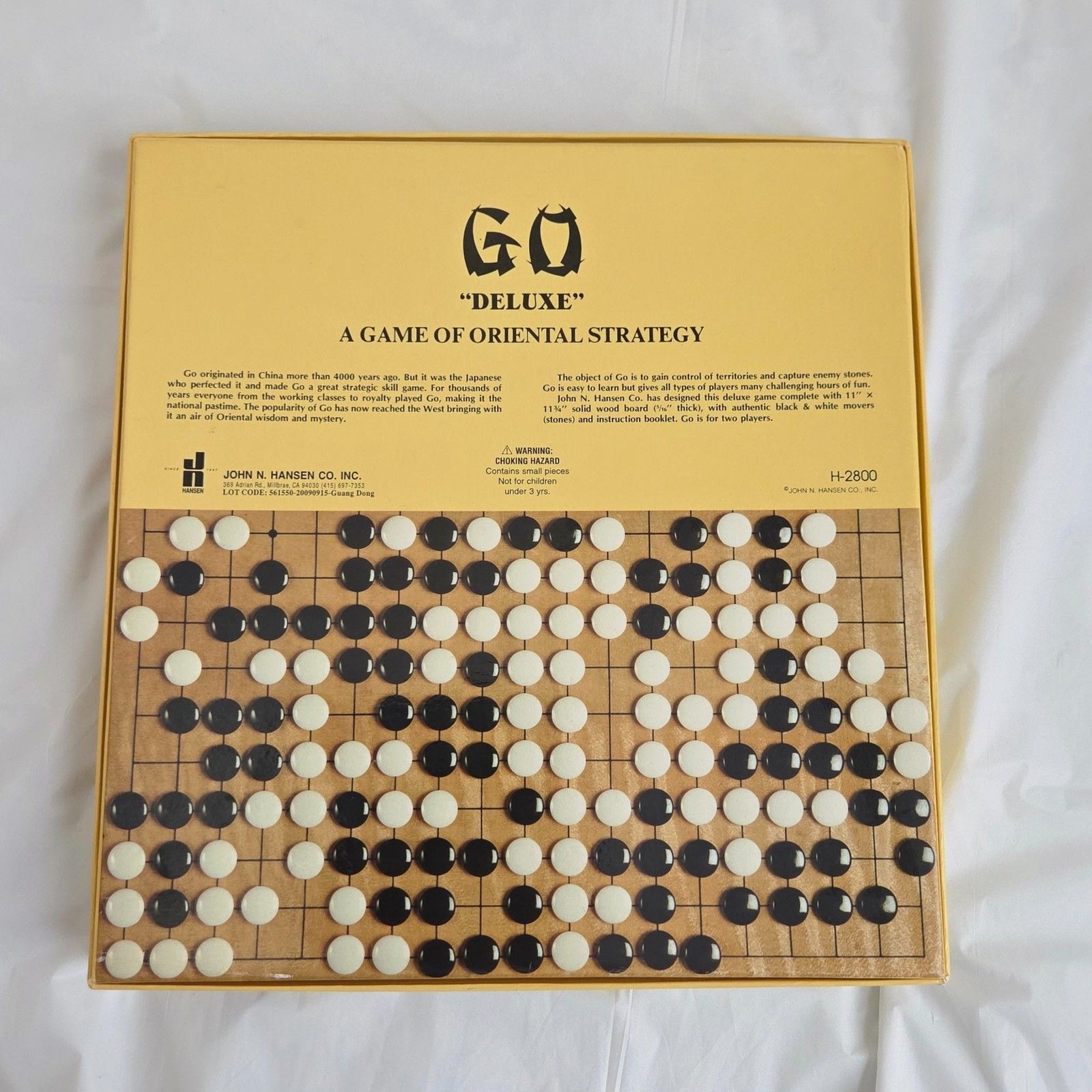 1982 John N. Hansen Go Deluxe Board Game Solid Wood Complete Vintage Set
