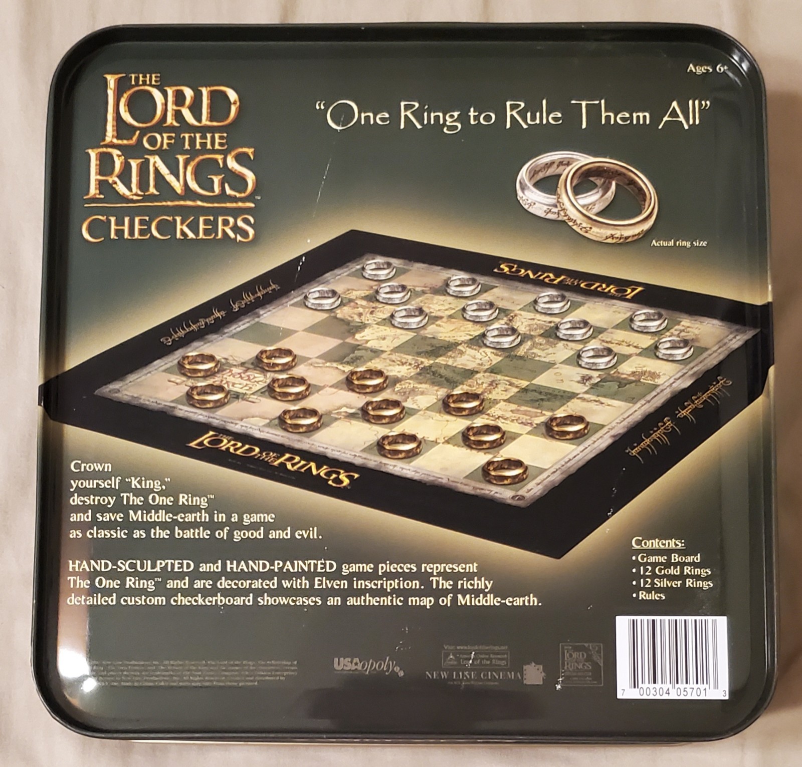 Lord of the Rings Checkers Collector’s Edition Complete Game New opened box LOTR