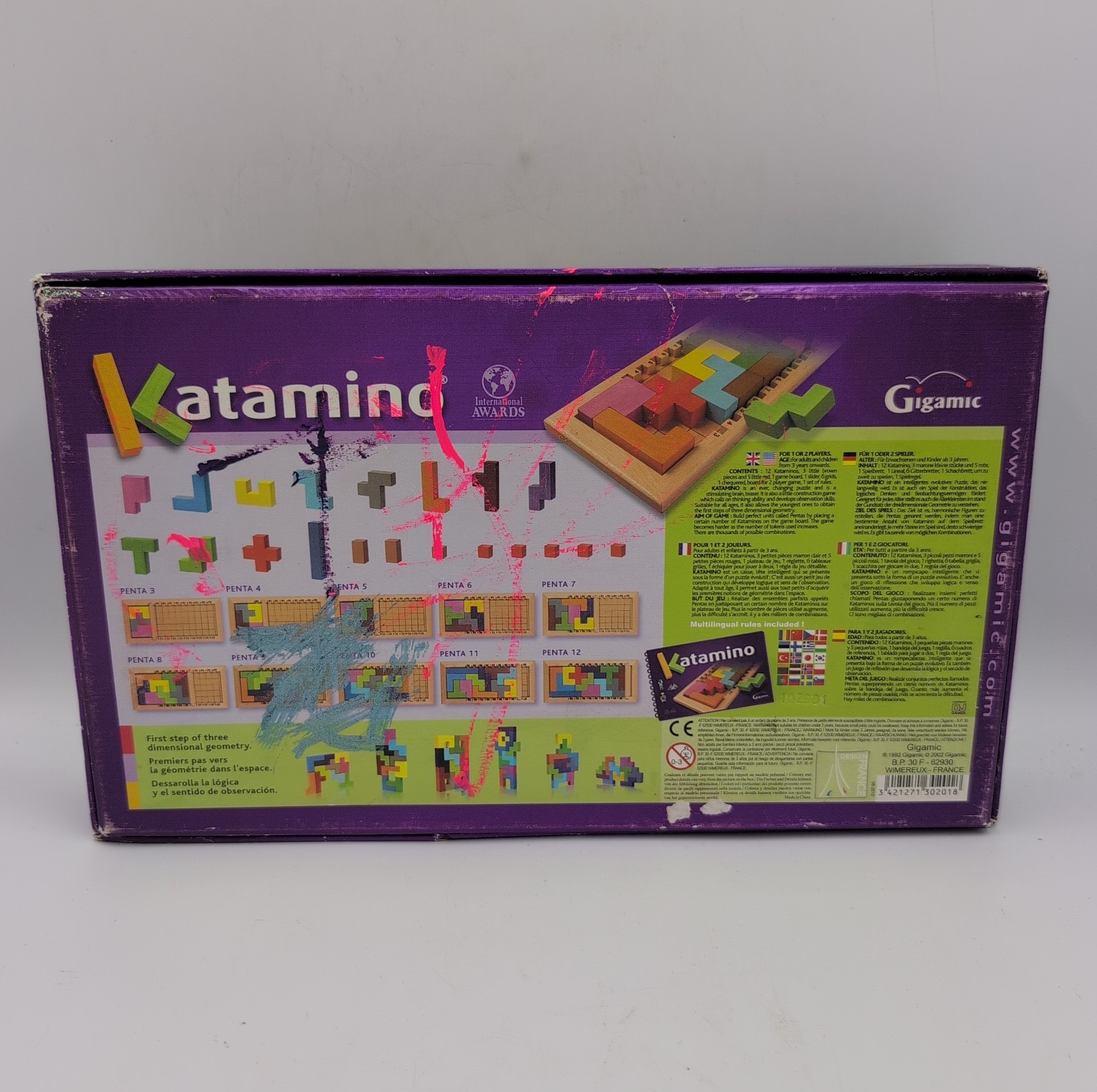 Katamino Wooden Strategy Logic Game Gigamic Tetris – Minus 4 Unimportant Pieces