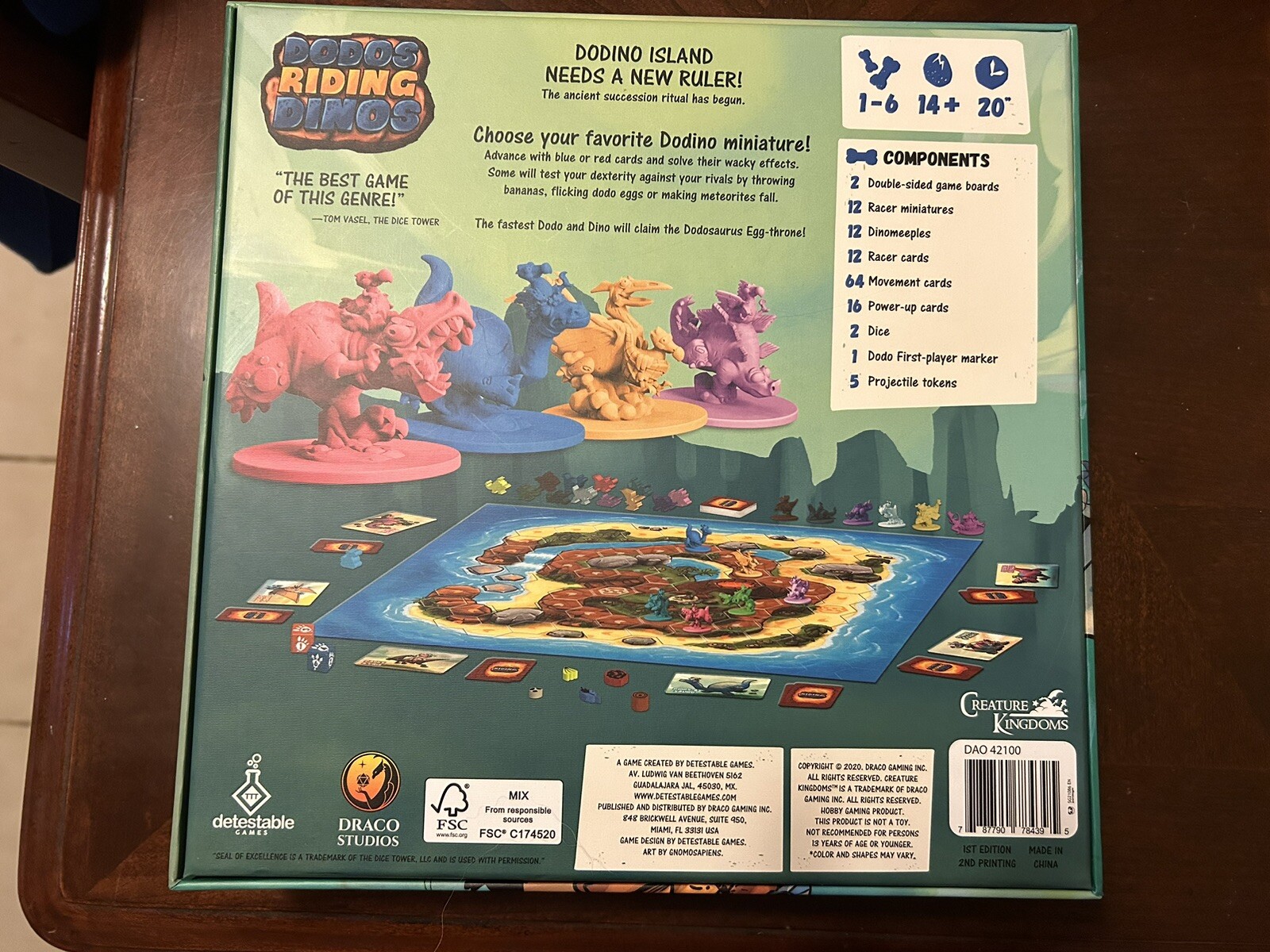 Dodos Riding Dinos – Draco & Detestable Games Kickstarter 2021 With Miniatures