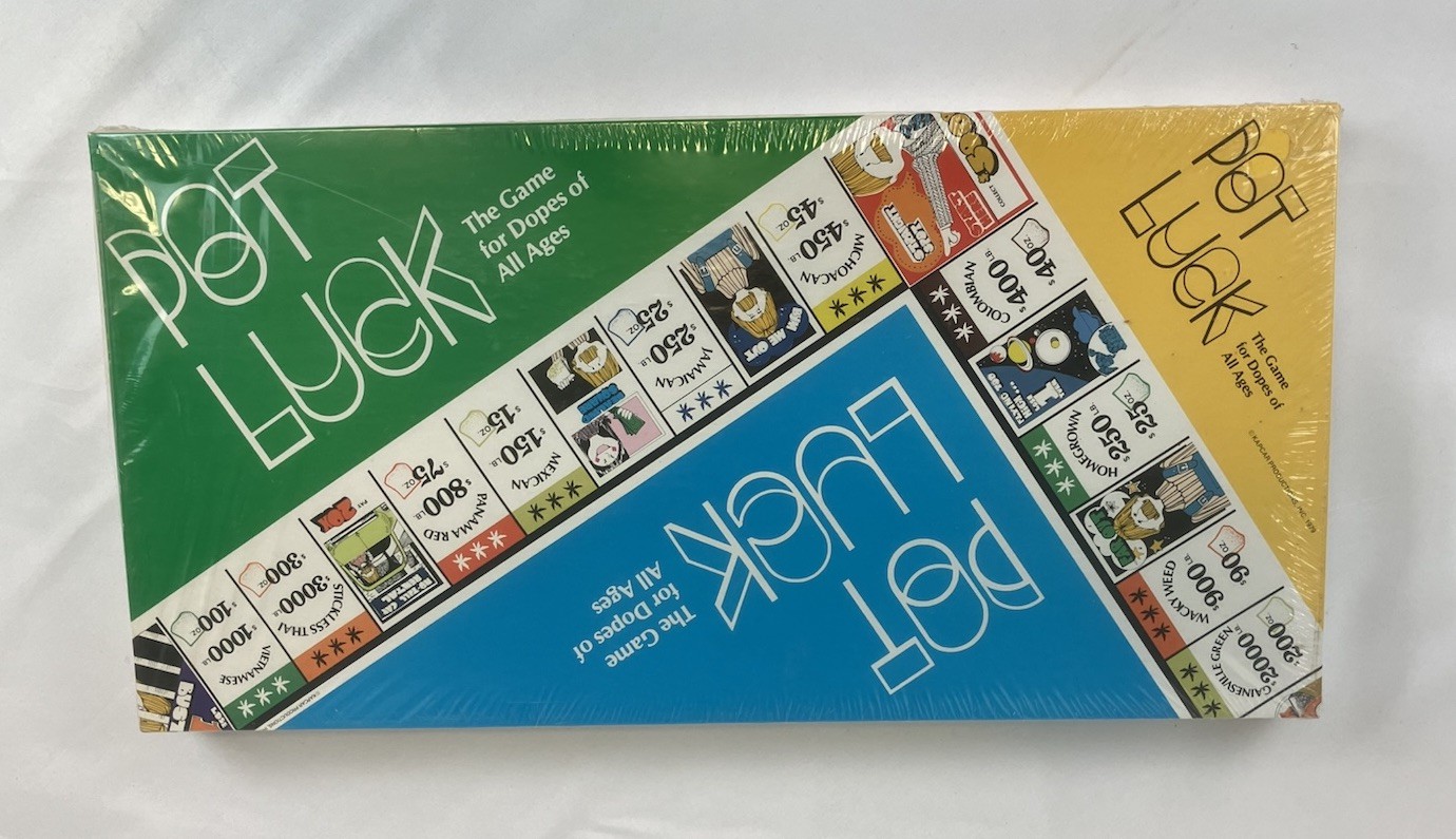 Vintage POT LUCK Board Game 1979 Kapcar Monopoly Cannabis Weed Unused
