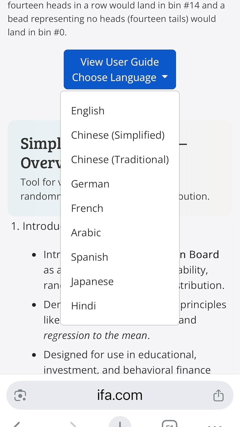 Galton Board: Simple Edition