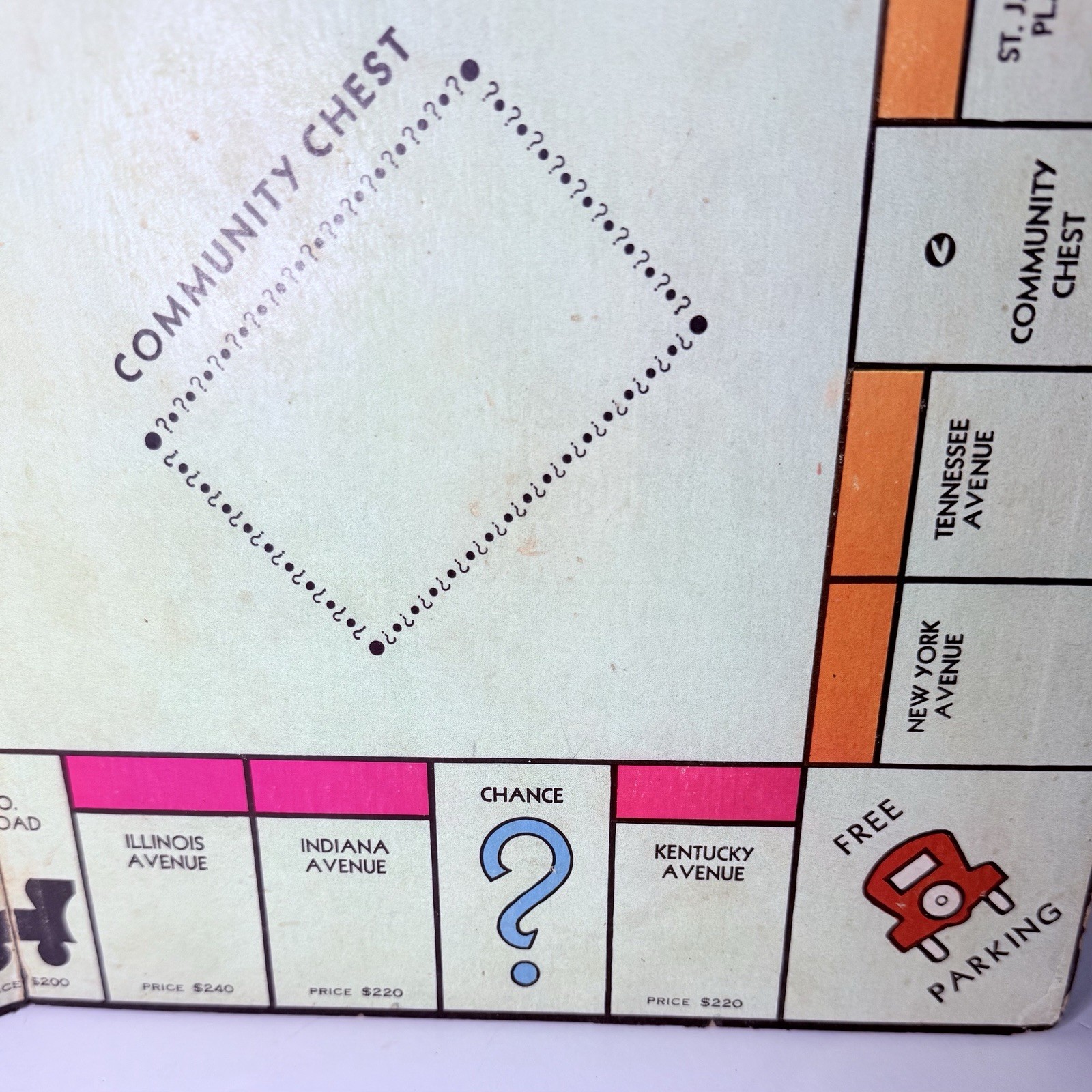 VINTAGE MONOPOLY BOARD 1935 – 1933 CHAS. B. DARROW- BOARD ONLY