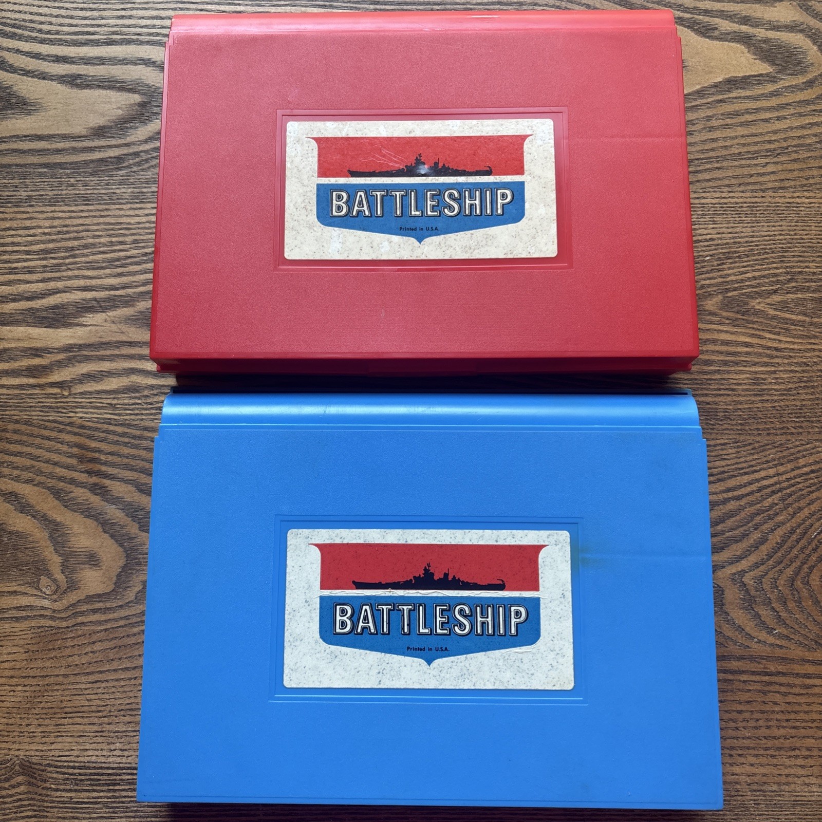 Vintage Battleship Replacement Parts Red & Blue Trays Board Pegs 8 Ships