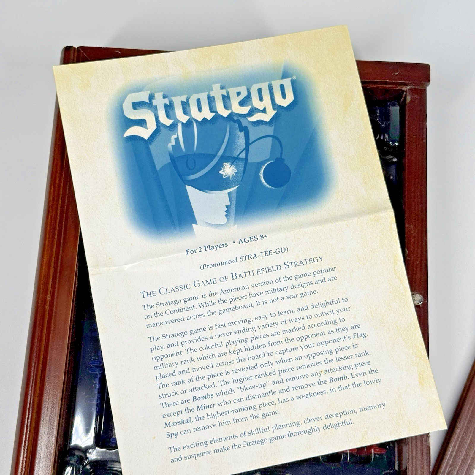 Stratego Vintage Collection Bookshelf Edition Wooden Box Complete MB 42752 VTG