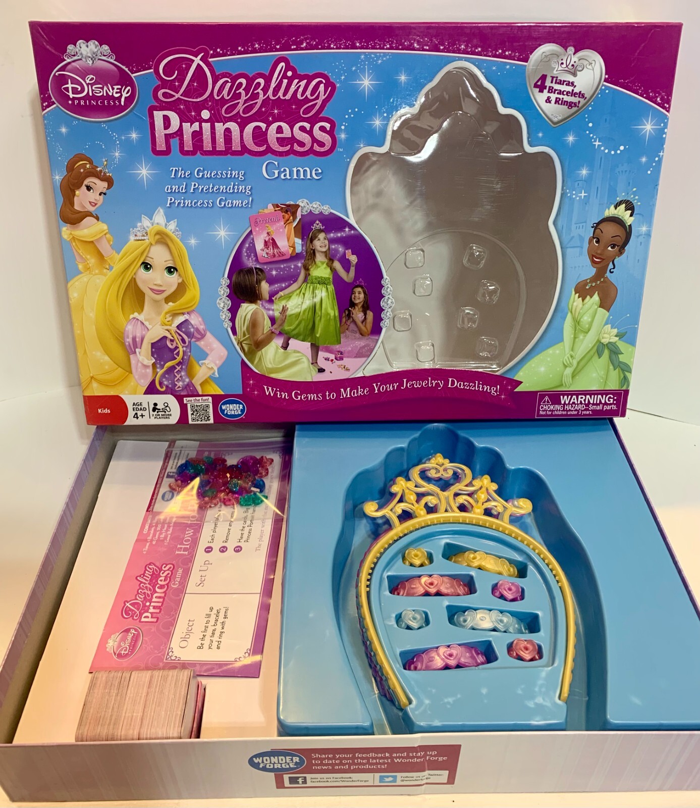 DAZZLING DISNEY PRINCESS Jewelry Tiara Game – 100% Complete Tiana Belle Aurora