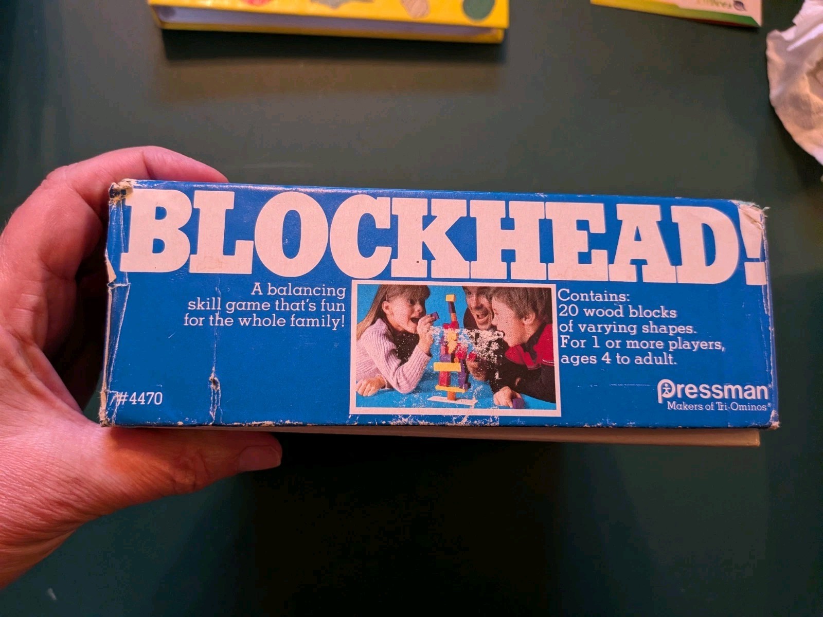 Vintage 1982 Blockhead Balancing Skill Game Pressman (Missing One Block) See Pic